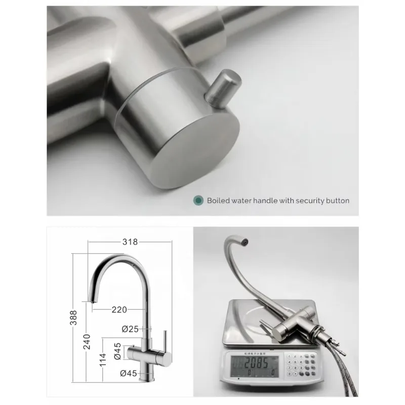 Minimalistic Boiling Water Tap Heating Sink Tap Instant Hot Water Tap Kitchen Faucet