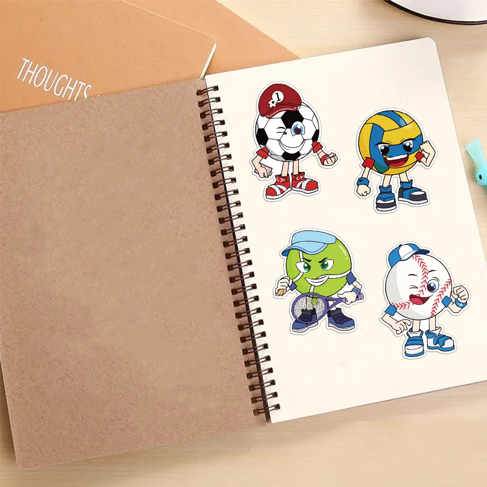 8 pezzi di cartoni animati palla faccia che cambia collare adesivi graffiti adesivi divertenti custodie per telefoni fai da te tazze per laptop adesivi per giocattoli per computer