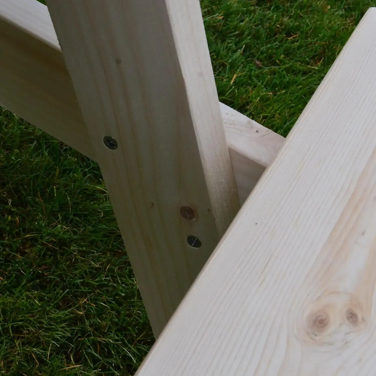 Spruce Wooden Picnic Table with Attached Benches Outdoor Patio Furniture 4ft White Stain, Customized
