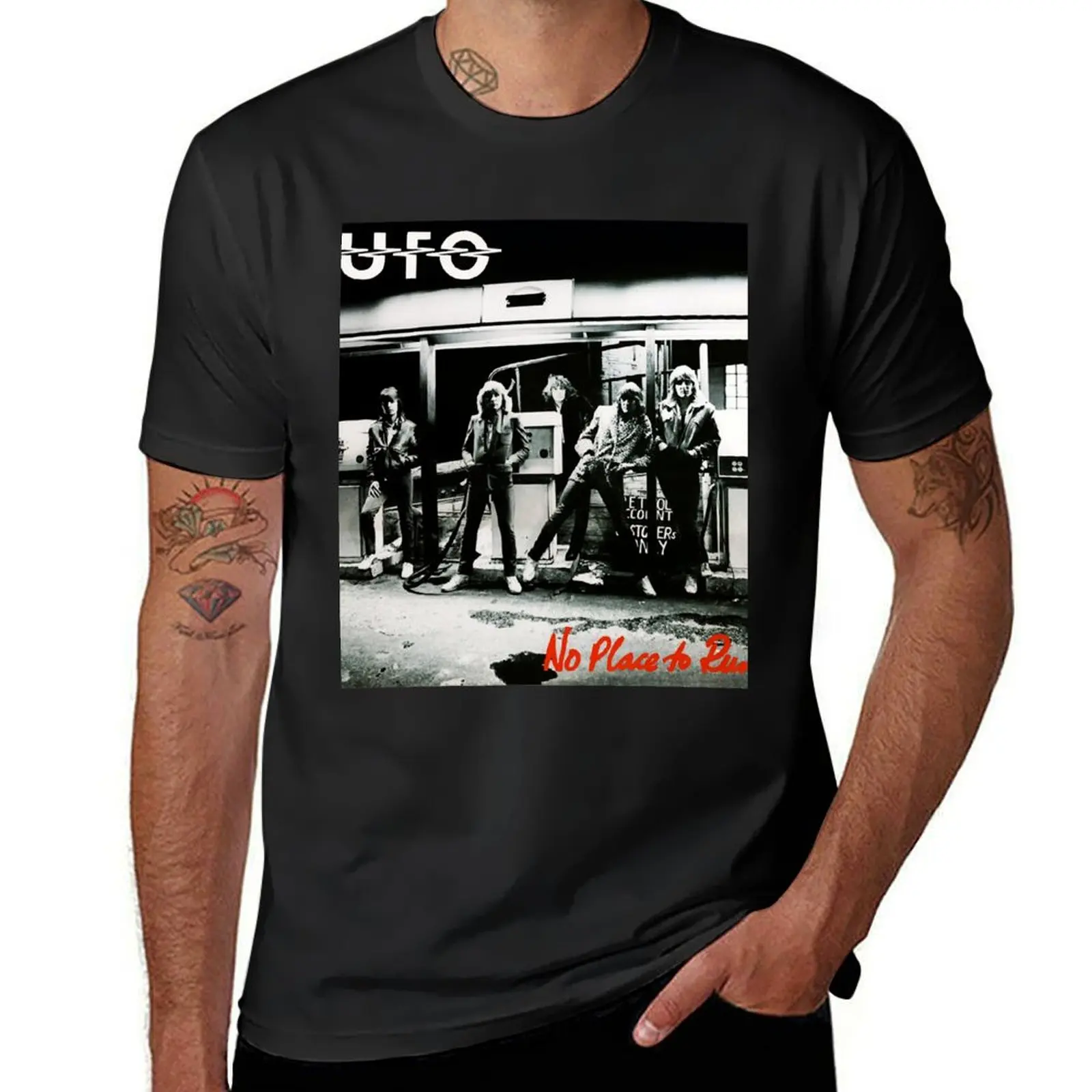 TRENDING UFO BAND LOGO T-Shirt tops boys whites fruit of the loom mens t shirts
