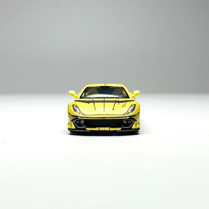 

BBR 1:64 Alloy 812C Yellow Simulation Car Model Collection Decorated Holiday Gifts Toys Souvenir Static Display