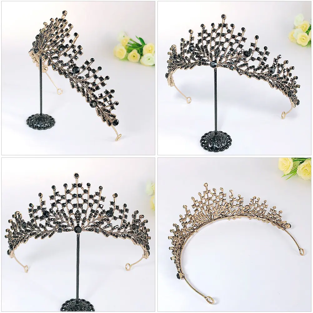 1Pcs Baroque Wedding Crown Retro Bridal Tiara Alloy Crystal Headdress for Bride Bridesmaid Party Elegant Wedding Dress Accessory