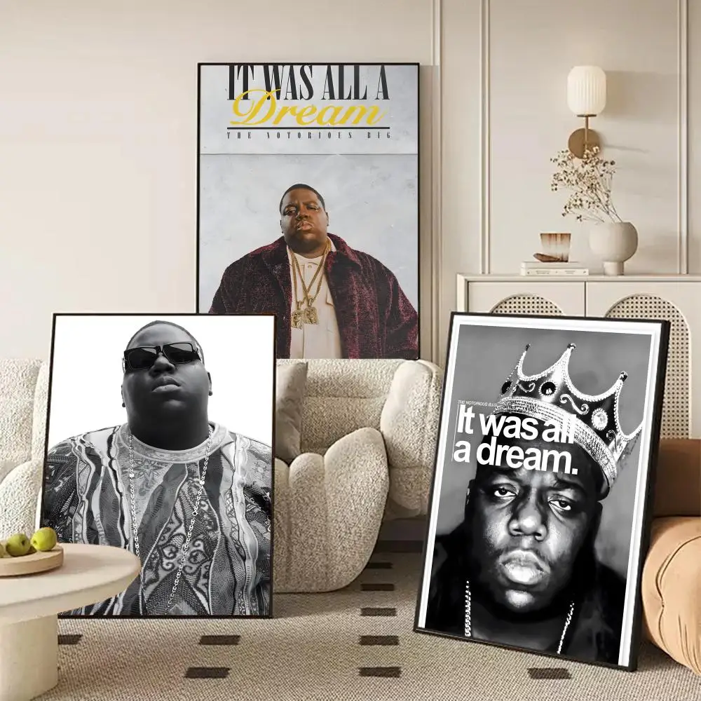 Rapper T-The Notorious B.I.G Poster Removable Wall Sticker Mural for Living Room – Art Poster Home Decoration Decal