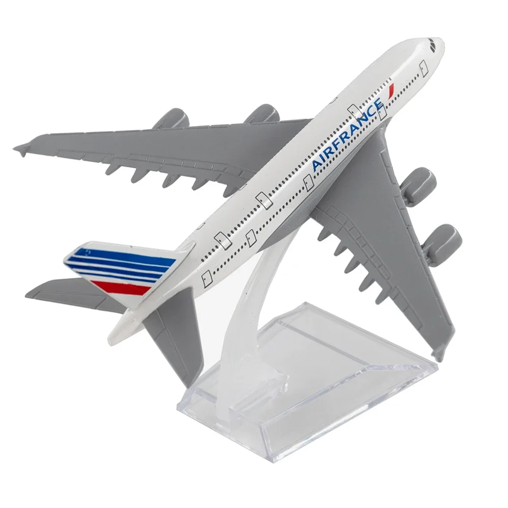 1/400 Scale Aircraft Airbus A380 Air France 16cm Alloy Airplane for Gift for Collection Desk Decoraiton