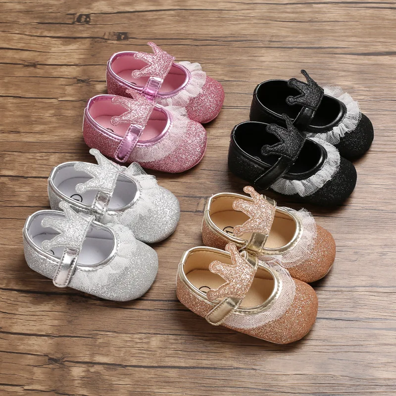 

2025 Autumn New Newborn Products Anti Slip Cloth Bottom Girls' Princess Casual Shoes Elegant Breathable Baby First Walkers