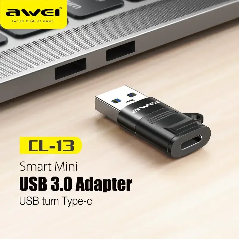 

Awei USB 3.0 OTG Adapter USB Type C to USB Female Converter For Macbook Pro For Air Samsung S22/Xiaomi USB-C USBC OTG Connector