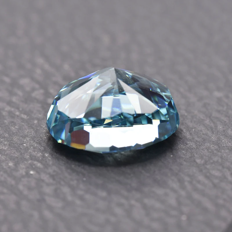 Zircônia cúbica forma oval luz aquamarine 4k corte de gelo esmagado contas de charme de grau superior para fazer jóias diy materiais de colar