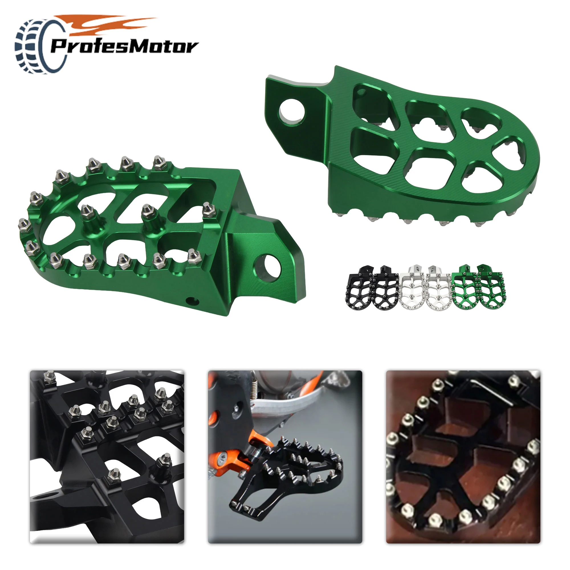 

For Kawasaki Motorcycle Footpegs Foot Rests Pegs Pedal Footrests For KLX250 300R 300SM 250S 650R KLR650 DirtBike Modified Parts