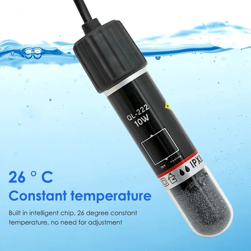 USB Mini Aquarium heating rod for Small Fish Tank 26°C Constant Temperature Aquarium Heater Submersible Thermostat Heater 10W