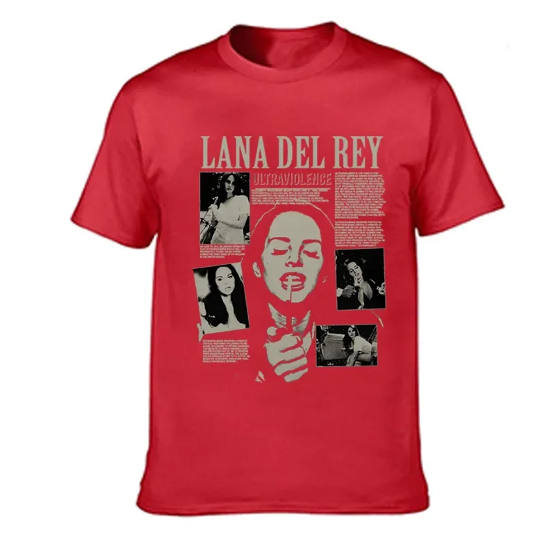 Sänger Lana Del Rey Print T Shirt Männer Frauen Mode Hip Hop Streetwear Harajuku Kurzarm Plus Größe T Shirt Unisex Top