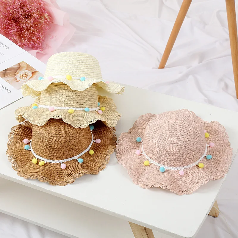 Summer Fashion Children Sunscreen Sun Hat Straw Hat Bag For Girls Cool Hat Girl Cute Breathable Baby accessories