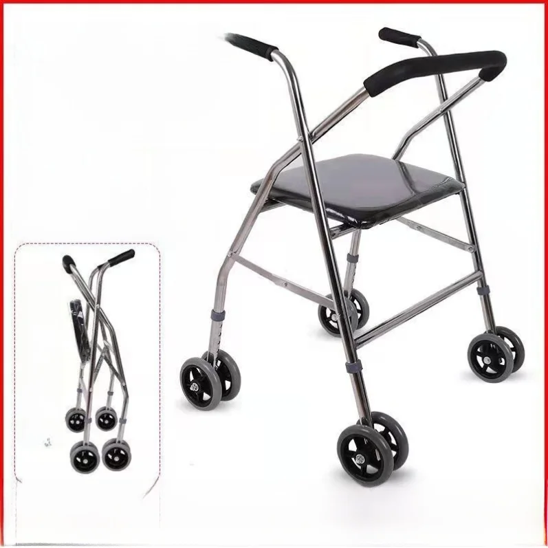 four-wheel-walking-aid-ly-op-cart-portable-hand-pu-wheelchair-adult-walking-trainer-car-ly-walking-aid