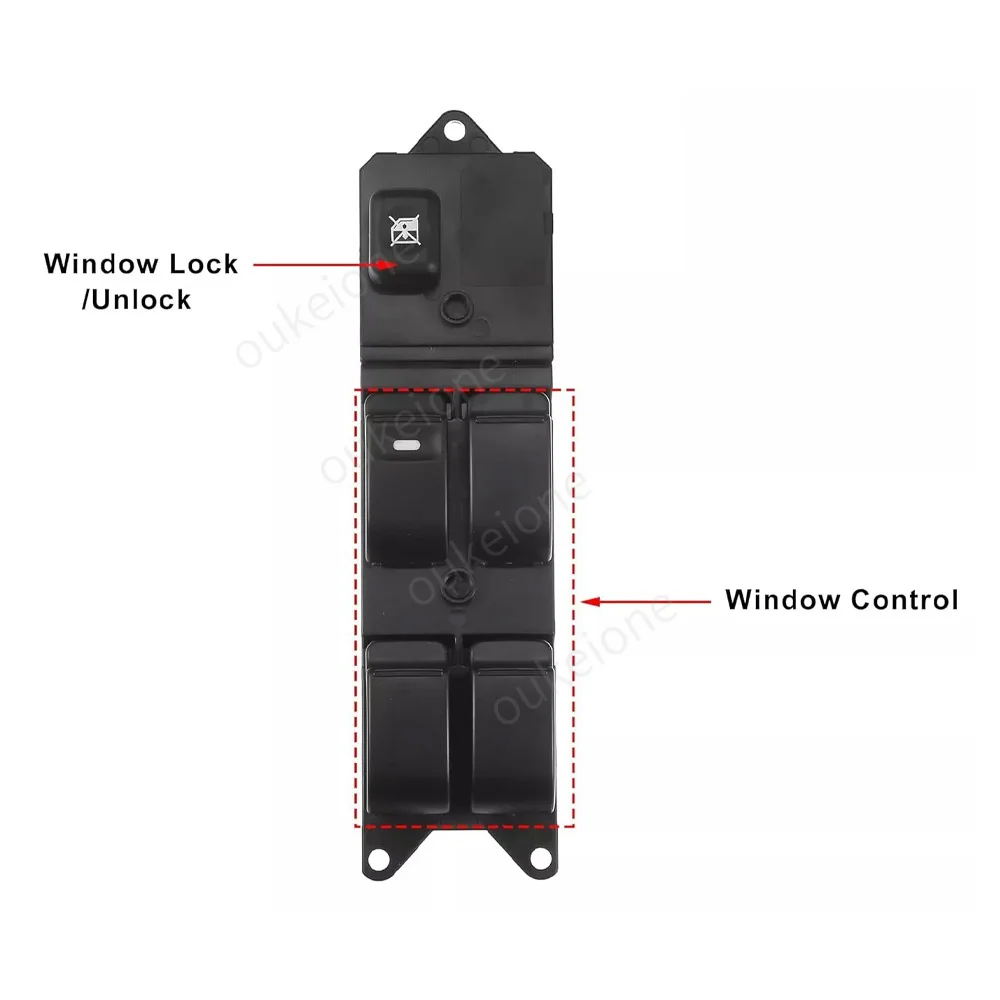 مفتاح تحكم في النافذة الأمامية اليسرى ، MR587942 ، ميتسوبيشي باجيرو مونتيرو الثالث 3 لانسر تريتون L200 ، منافس رياضي جراندس