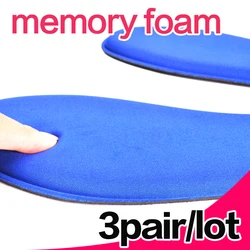 3 pair Slow Rebound Memory Foam Insole For Men And Women Sports Ventilation Shock Absorption Odor Absorption Sweat Absorption
