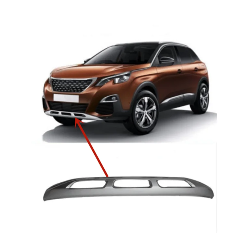 Dla Peugeot 3008 GT 2017, 2018, 2019, 2020 ABS przedni zderzak antypoślizgowa osłona zderzaka stylizacja samochodu