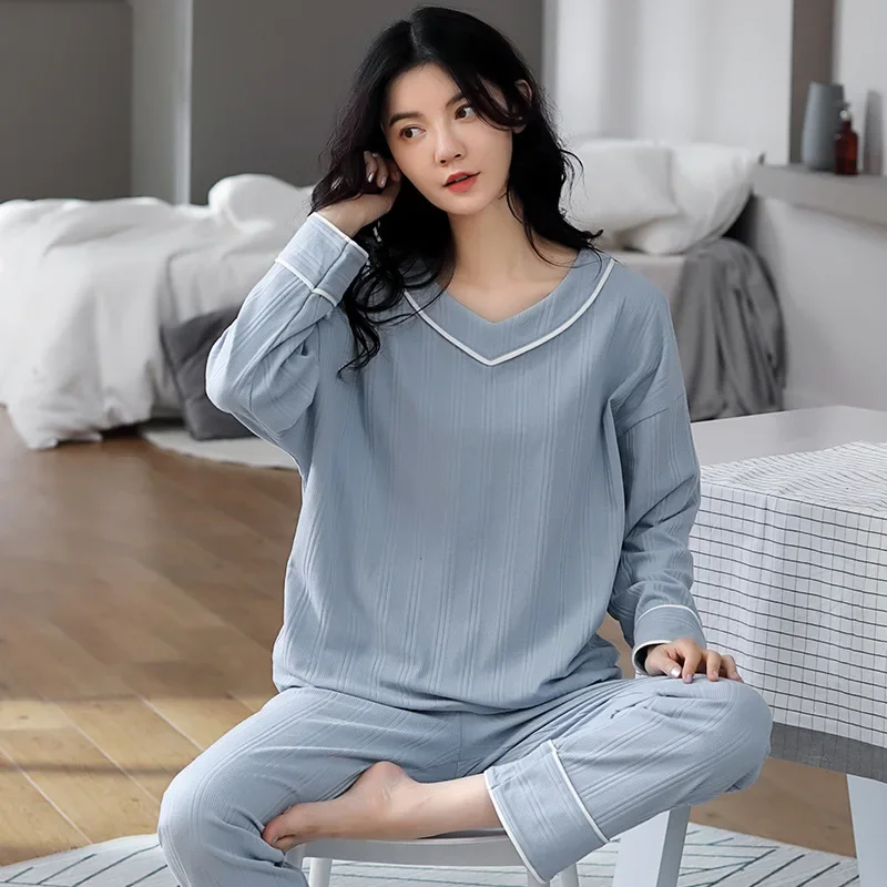 Pajama Pants Set Long Sleeve Pants Spring Autumn Women's Clothing Homewear Buttons Comfort Casual Breathable Relaxed Simple