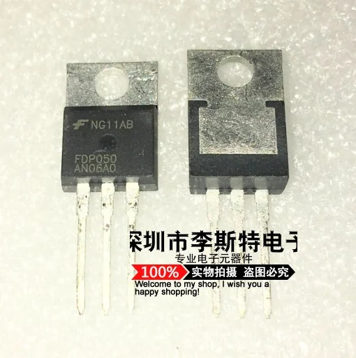 10pcs   FDP050AN06A0 FDP050AN06AO TO 60-220 - N channel v / 80 a