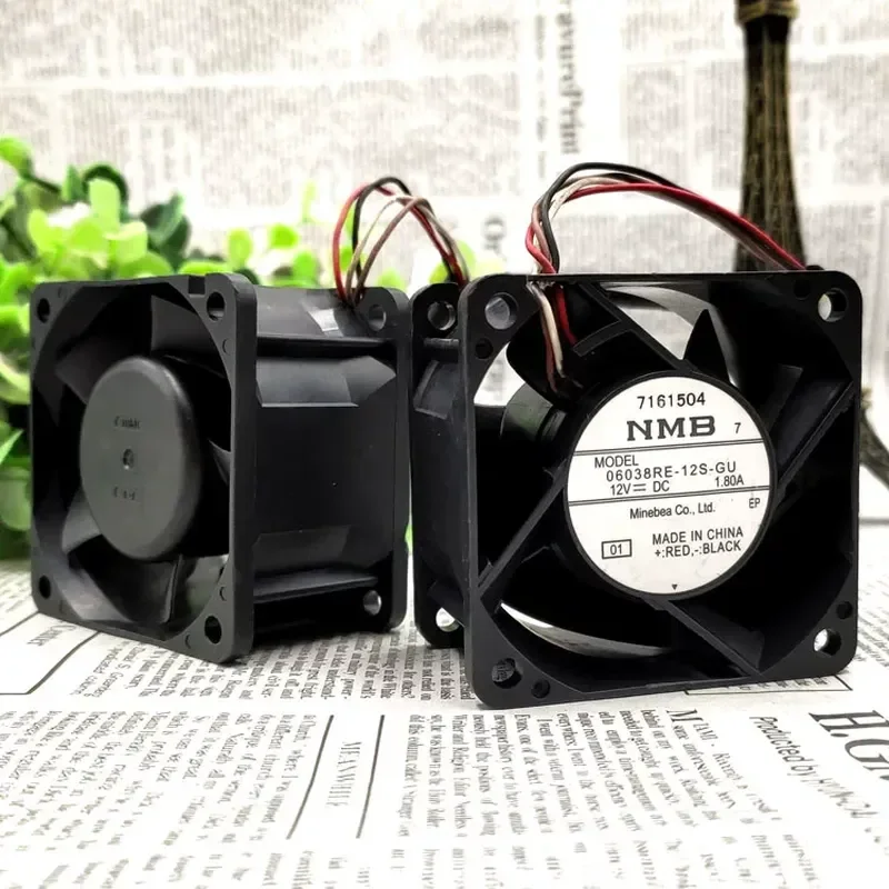 Original NMB 06038RE-12S-GU for 12V 180A Waterproof High-End Variable Frequency Fan with Large Air Volume and 4-Wire Control