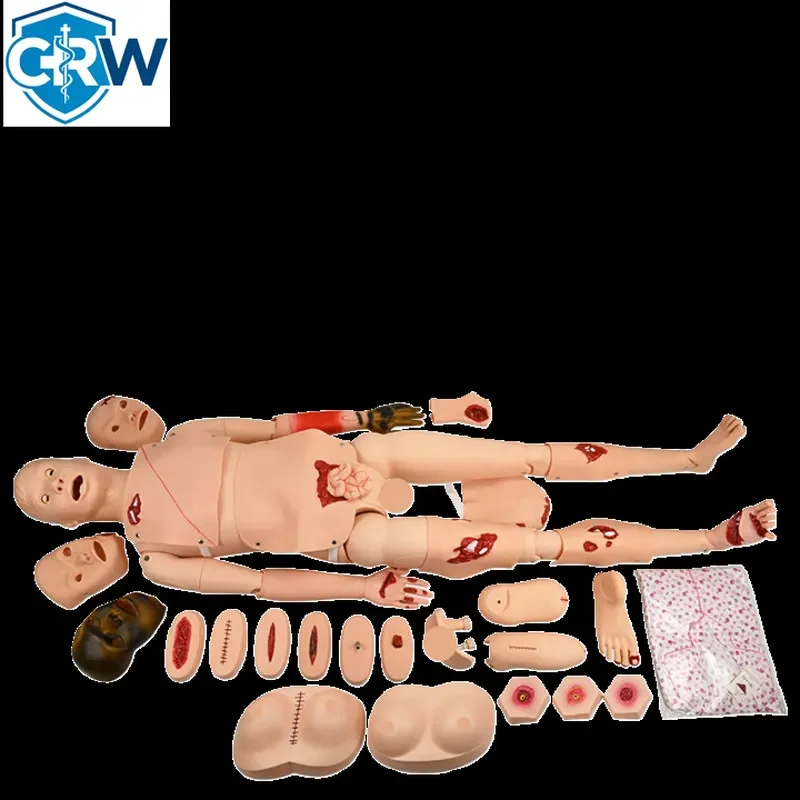CRW Bestselling Full-Function Trauma Care Nurse Manikin 3 Bedsore 8 Trauma (Including Chest Burn) Male/Female Genitals