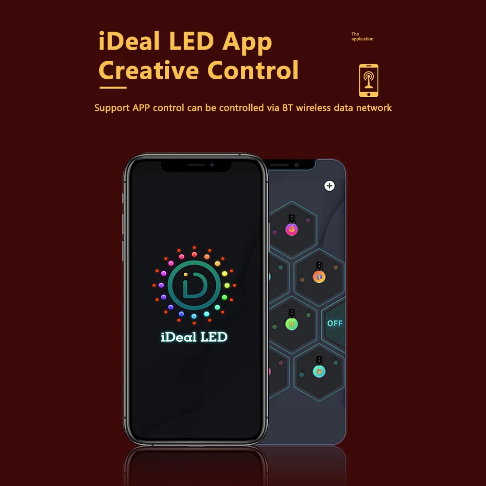 Smart LED RGB lampadario a soffitto impermeabile decorazione della casa luci stringa Display immagine fai da te ritmo musicale controllo APP Bluetooth
