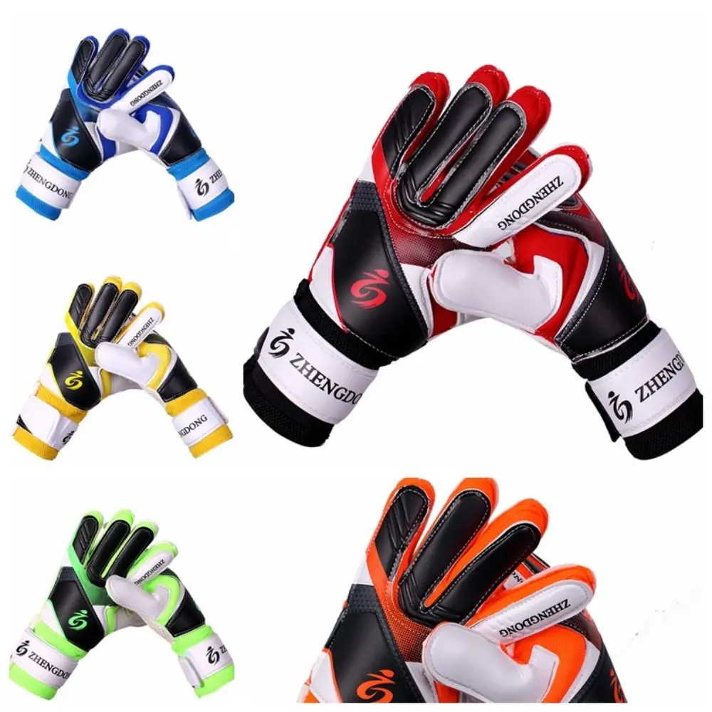 Wear-resistant Football Gloves Anti-slip Thick Latex Goalkeeper Training Gloves Non-Slip Excellent Football Training Gloves