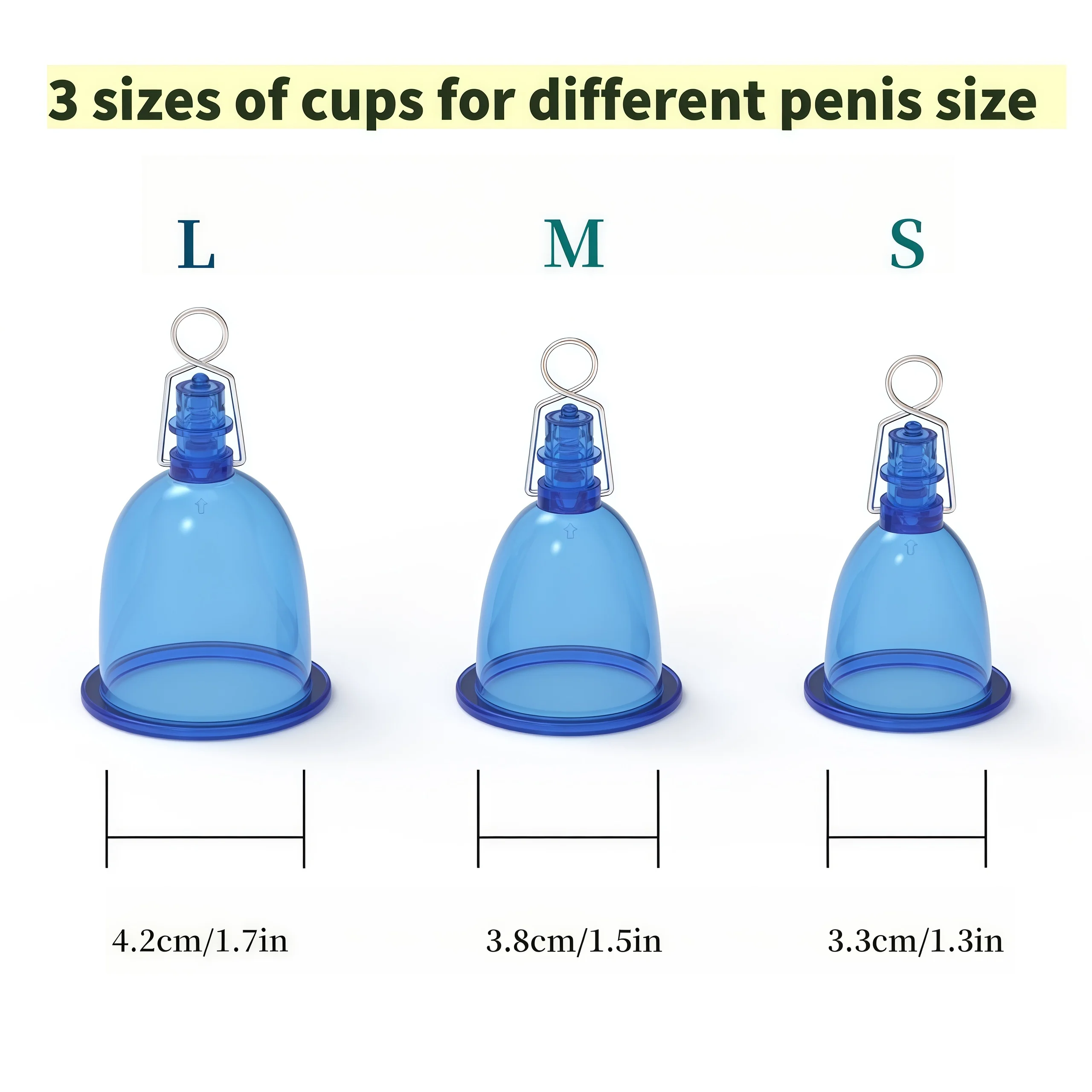 مقاس ماستر برو لتكبير القضيب الذكري والتدريب على الوقت الدائم 3 أحجام من الأكواب المفرغة وطول قابل للتعديل للحامل المعدني