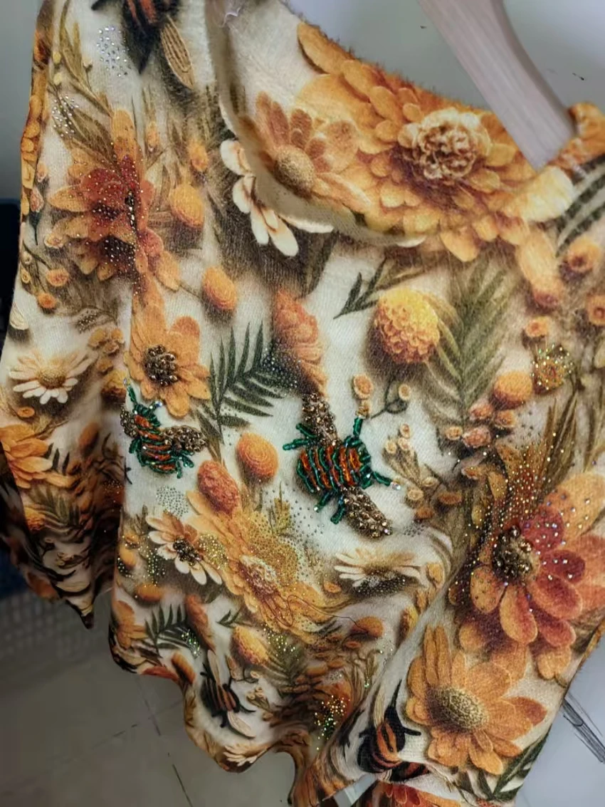 الصورة الحقيقية الماس غرزة تريكو سترة المرأة الخريف الشتاء الاتجاه موضة جديدة 2025 الجولة الرقبة بلوفر مغزول لاعبا #4