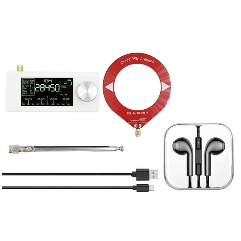 SI4732 휴대용 미니 라디오 수신기 10Khz-180Mhz AM FM 라디오 SW MW VHF 미니 포켓 라디오 이어폰-TCES