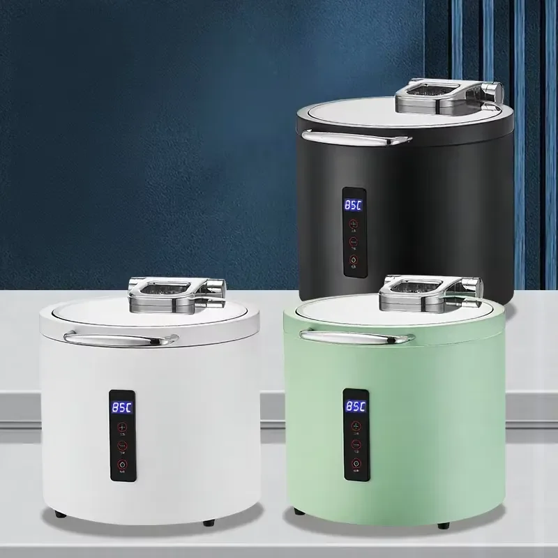 11L Commercial Electric Soup Warmer 304 Stainless Steel Digital Control Thermal Insulation Pot for Hotel Buffet Catering
