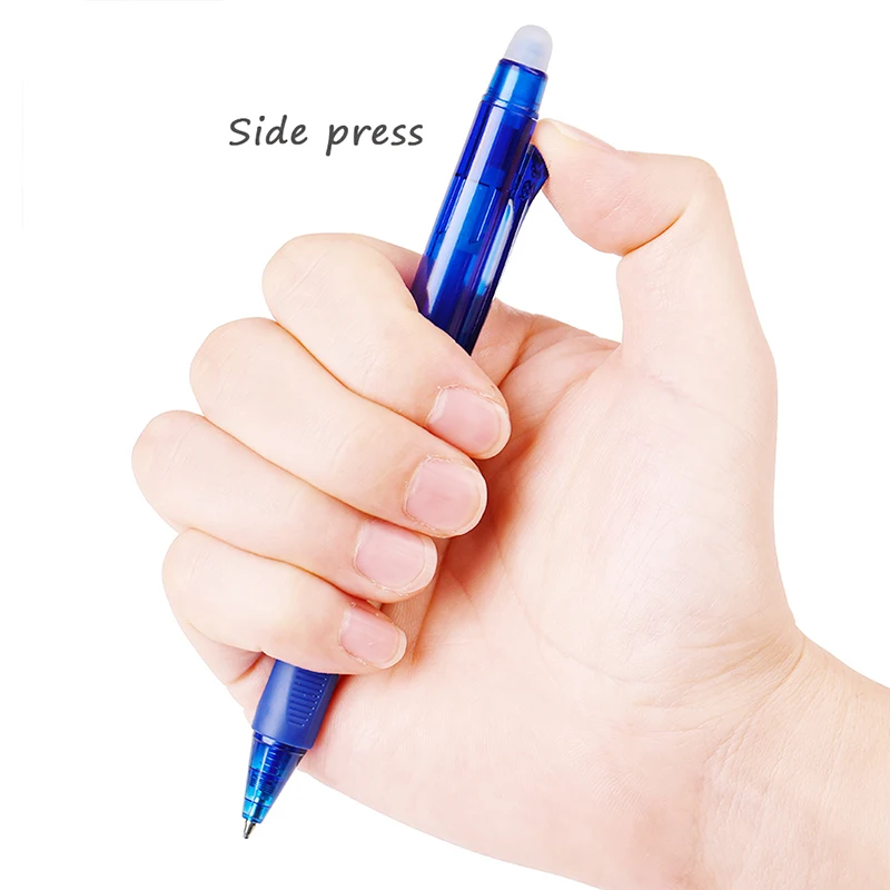 0,5mm Hochleistungs-Radierbarer Gelstift-Set mit Transparentem Schaft, Blau-Schwarze Magische Tinte, Abwaschbar, für Schule und Büro – Detail 6