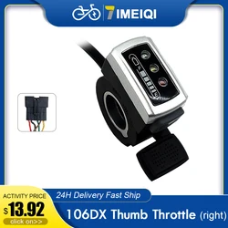 WUXING 106DX Thumb Throttle 36V 48V Electric Bicycle Right Handle Accelerator Thumb Throttle for E Bikes or Electric Scooter