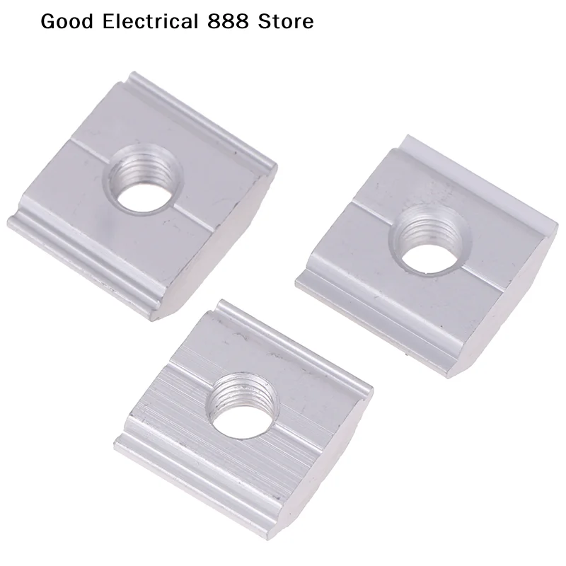 【G】5pcs 21.2mm 22.3mm 23.7mm Solar Panel Mounting Aluminum Alloy Bracket End Mid Clamp T-Blocks Square Nuts M8 T-Sliding Nut