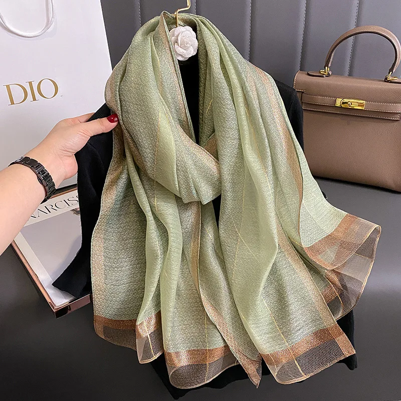 2024 sciarpa di lana di seta solida per le donne scialli sciarpe Summer Lady Hijab Winter Fashion Warm Long Bandana Foulard Pashmina Poncho