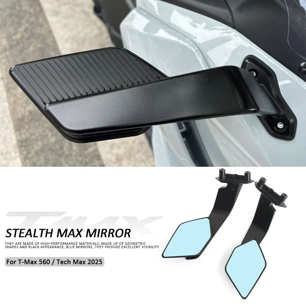 

Adjustable Motorcycle Accessories Wind Wing Side Rearview Mirrors For YAMAHA T-MAX560 TMAX560 Tech Max 560 2025
