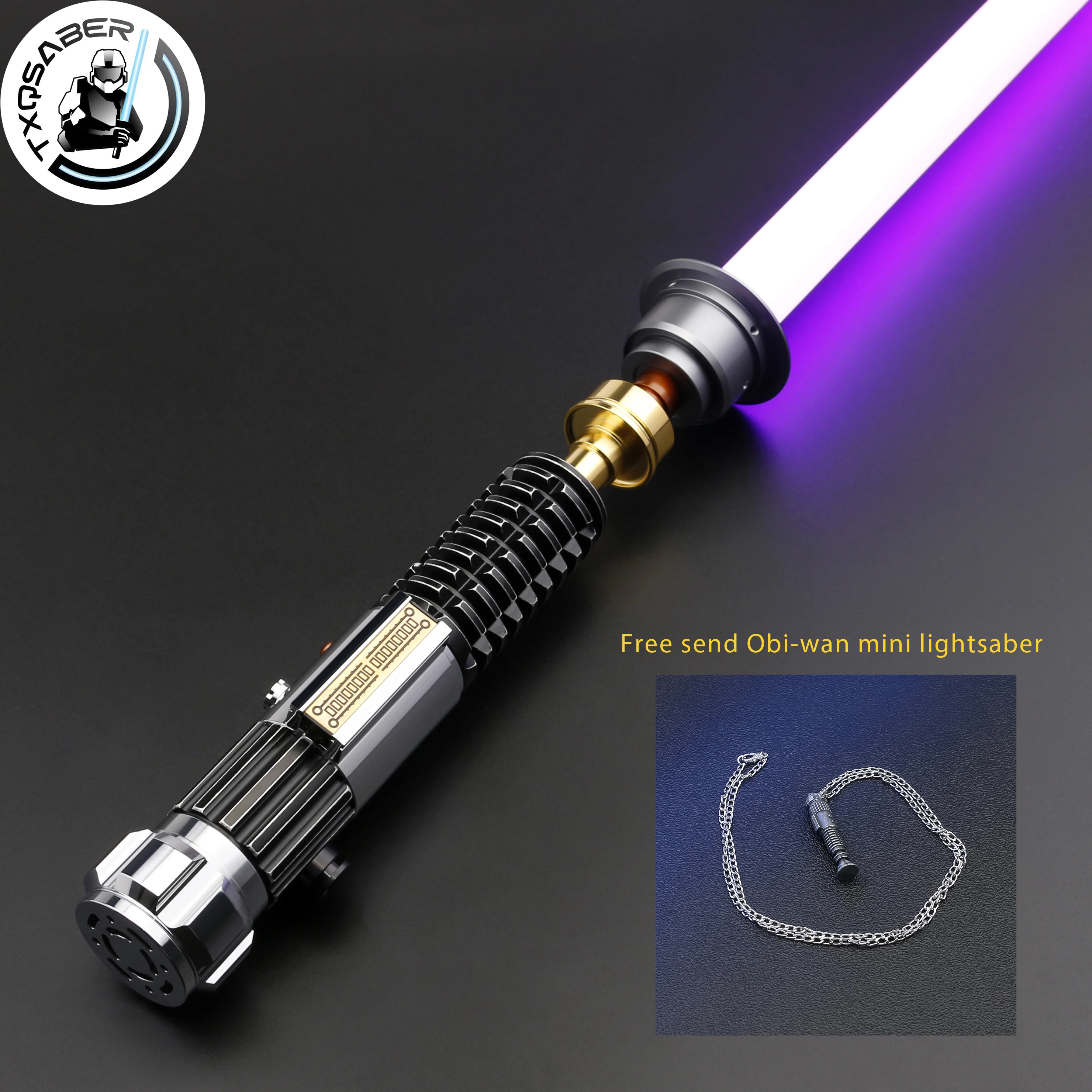 

TXQSABER Replica Lightsaber Obi-Wan TV Neo Pixel SD RGB Light Sword Smooth Swing Blaster Force Metal Handle Adult Cosplay Toys