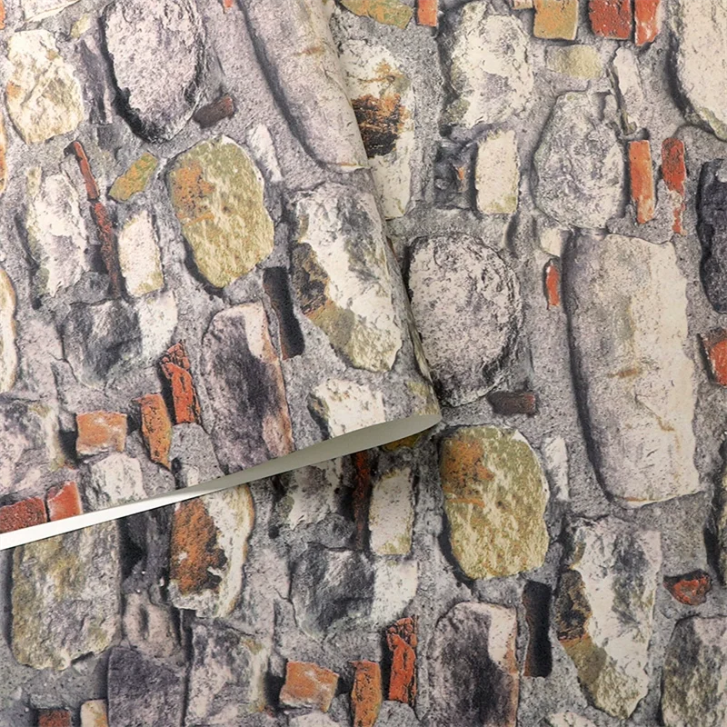 ورق حائط منقوش على شكل ثقافة حجرية عتيقة من الطوب القديم لتزيين المتجر والمطاعم وخلفيات غير ذاتية اللصق #5