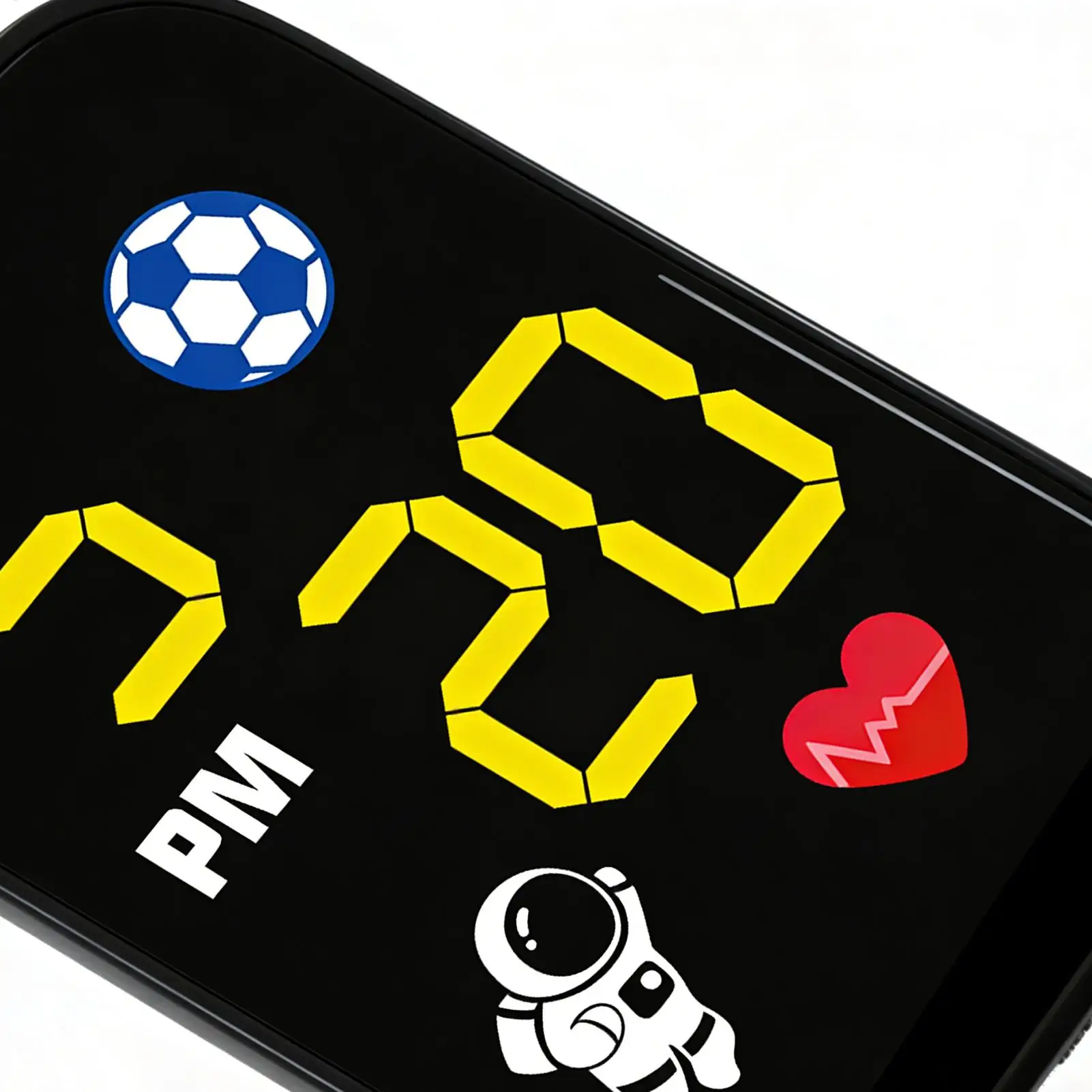 Mini Motorcycle Clock Adhesive Dashboard Mount Motorbike Digital Clock LED Lighted for Cycling Enthusiasts Commuting Urban Road