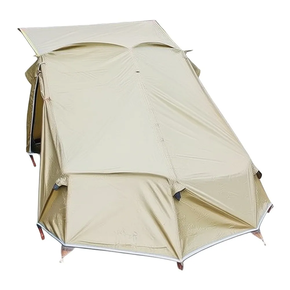 2-Person Tunnel Tent Constructed from 210T Polyester and 210D Oxford Fabric for Weather Resistance and Light Carry Weight