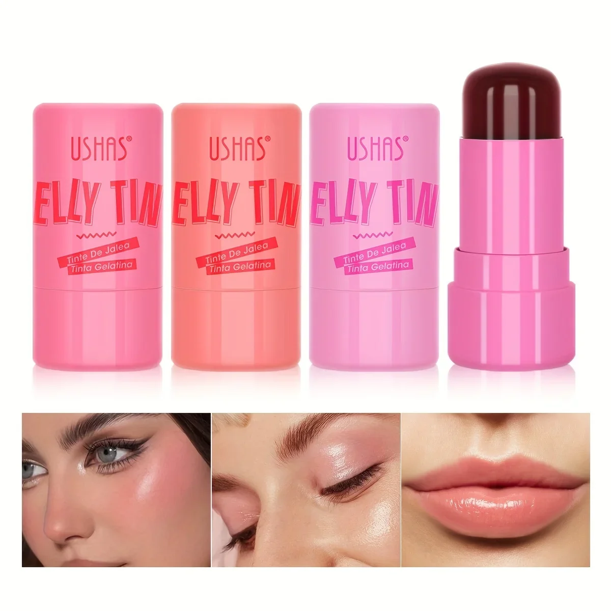 4 Kleuren Gelei Lippenstift, Hydraterende Kristal Lipgloss, Dagelijkse Langdurige Lippenbalsem