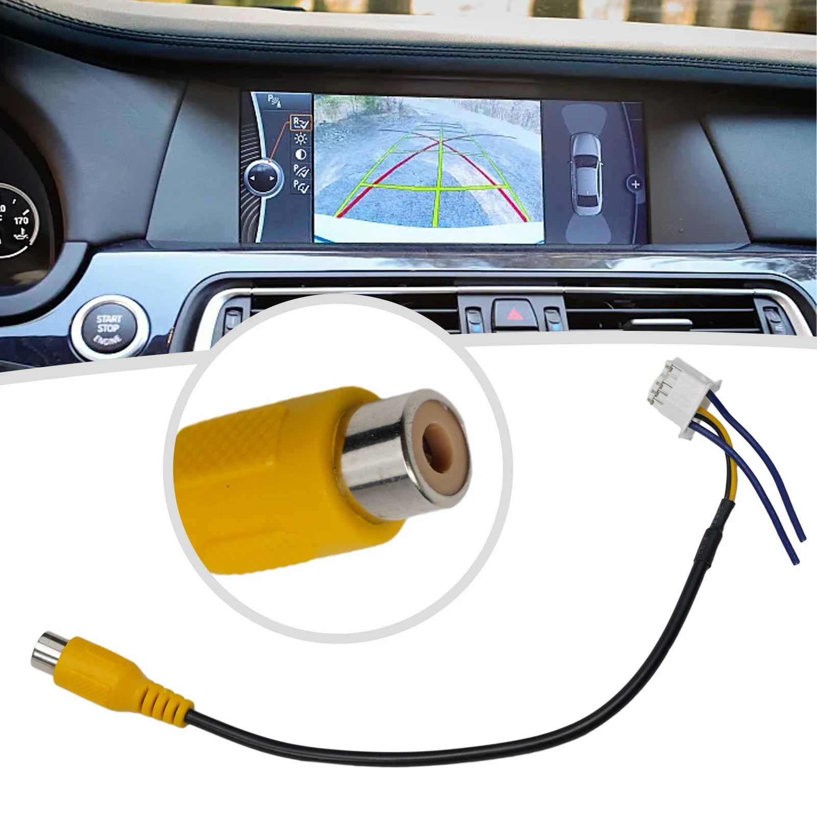 Car Multimedia Cable Rearview Camera Connector Non-deformation Easy To Use High-quality Materials ABS Material