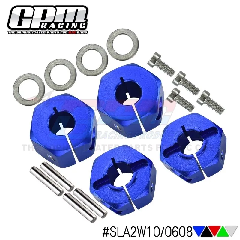 GPM upgrade part TRAXXAS 1/10 SALSH 2WD aluminum alloy anti loosening hexagonal joint, front 6MM thick, rear 8MM thick