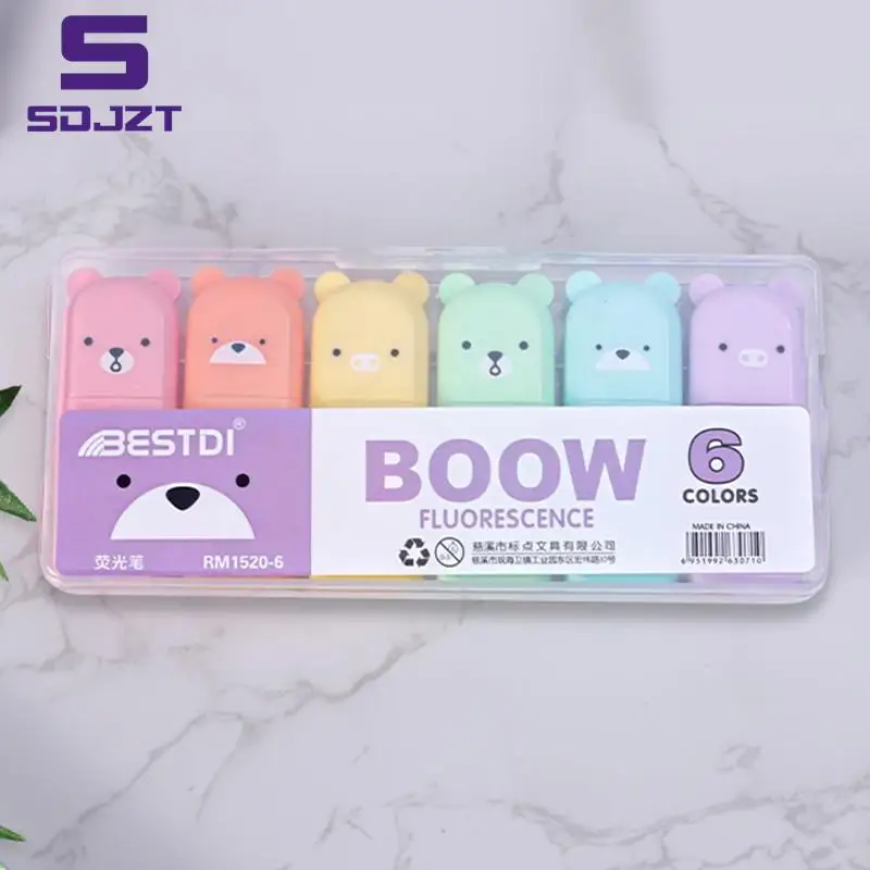 6 шт./набор, флуоресцентные маркеры для макарон
