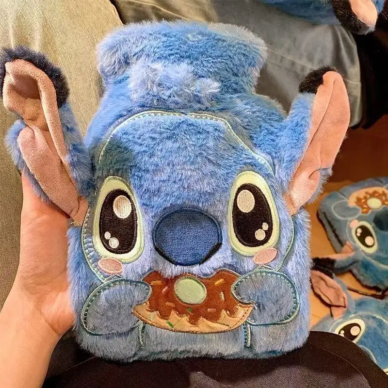 

Kawaii Soft Stitch Angel Plush Hand Warm Bottle Hot Water Bottles Winter Portable Warm Hand Bag Anime Toys Kids Christmas Gift