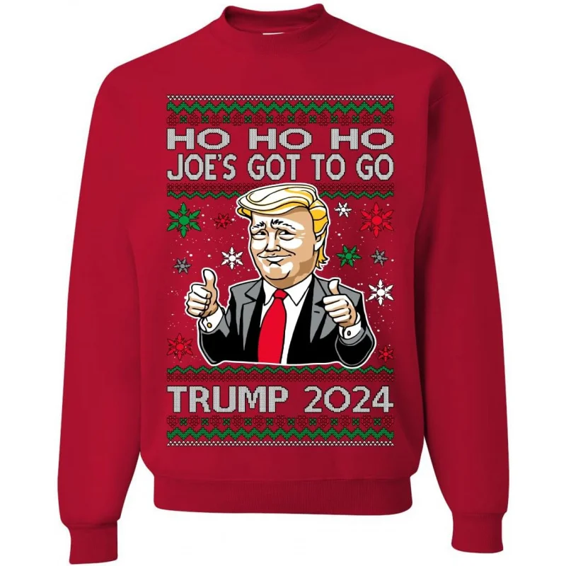 

Christmas wild Bobby return will be a huge comedy Trump snowman men's and women's casual new fashionable round neck sweatshirt