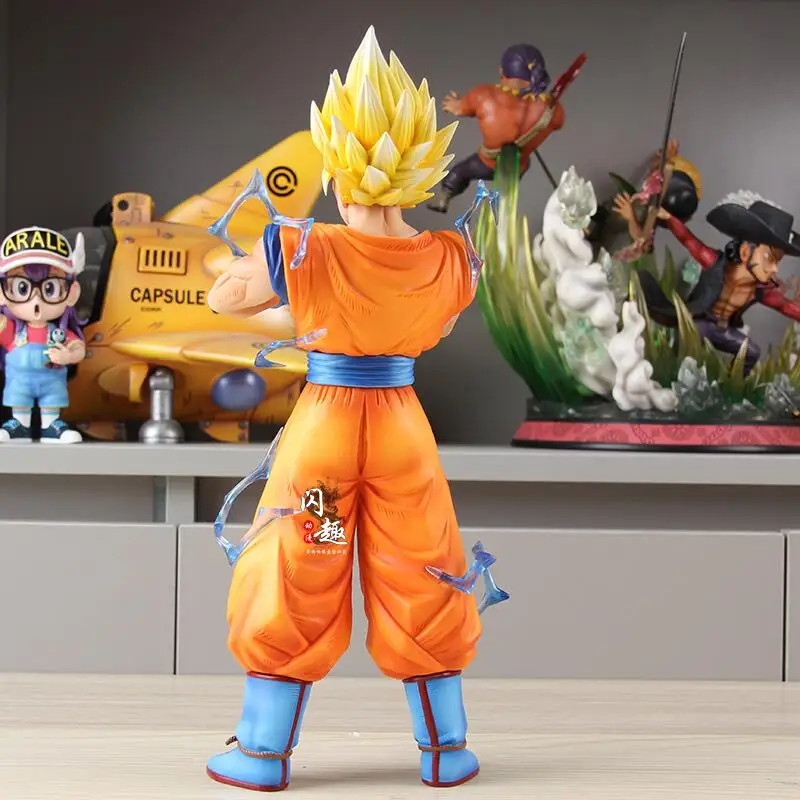 30cm Anime Dragon Ball Super 2 Wukong Action Figures Handmade Model Super Saiyan Standing Statue Toy Gift Trendy Play Ornament