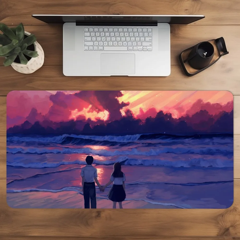 

P-Painter Anime the Nights Mousepad Pc Deskmat 300x800x5mm Gaming Mousepad Anime Rubber Mat Desk Protector Kawaii Mouse Pads