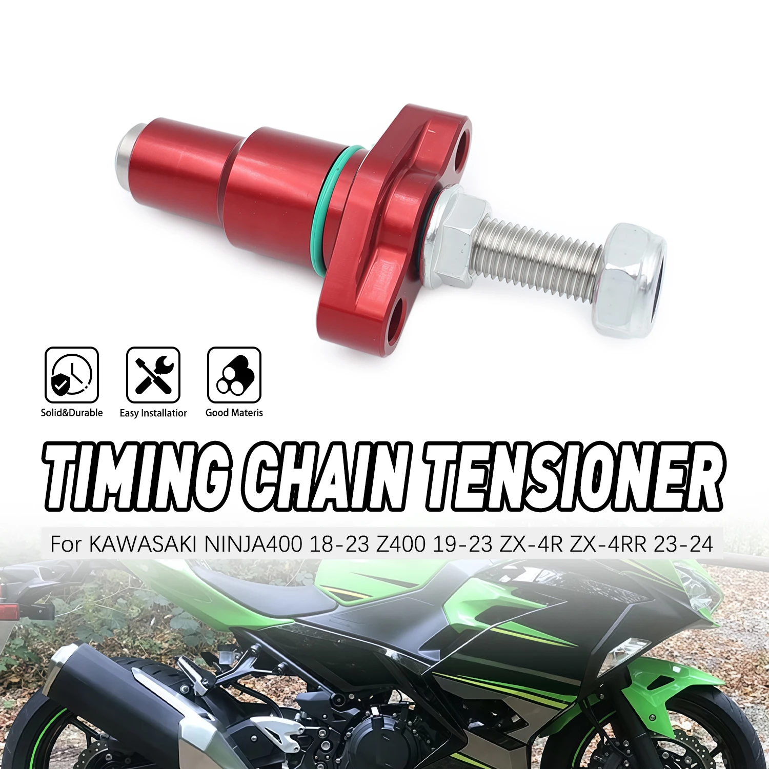 

Motorcycle CNC Manual Cam Timing Chain Tensioners For KAWASAKI NINJA400 2018-2023 Z400 2019-2023 ZX4R ZX4RR 2023-2024 120480111