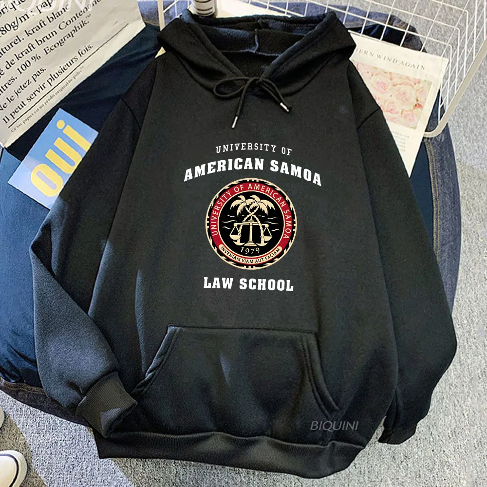 University of American Samoa Law School Hoodie Vintage Female/male Sweatshirt Winter Long Sleeve Clothing Fleece O-neck Pullover