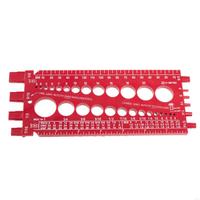 652F Portable Nut And Drill Bit Thread Checker Screws Measuring Imperials Tool Standard Metric Male Female Gauge Tester