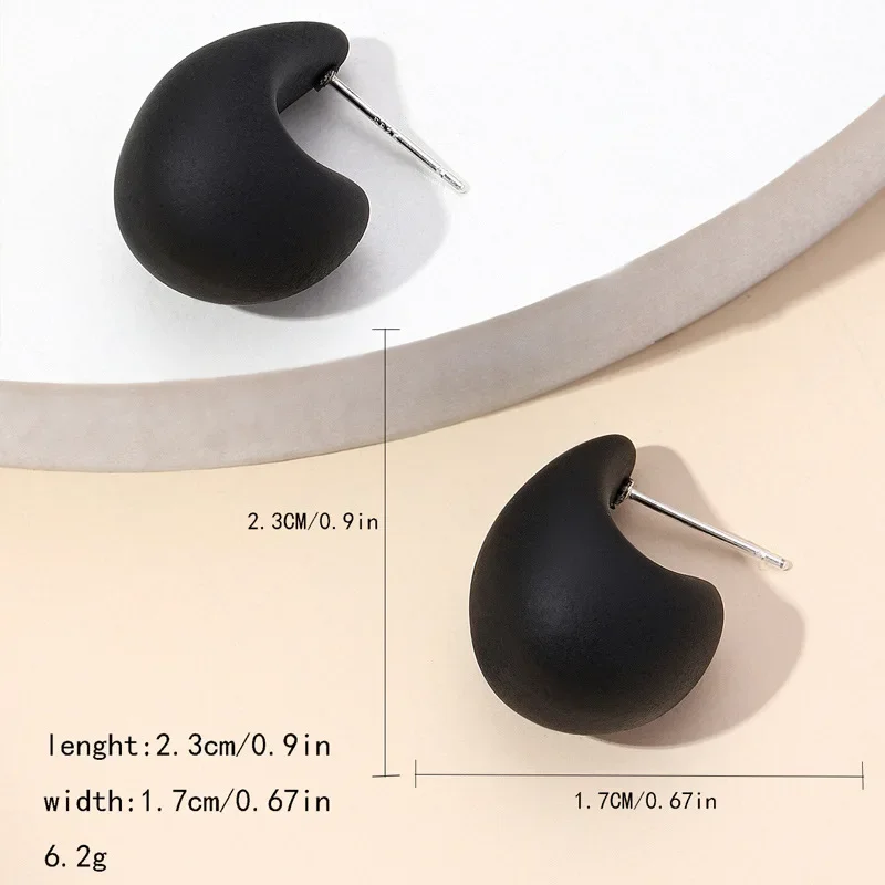 Cute Sweet Jewelry Accessories Teardrop Shape Thick Earrings Women Fashion Acrylic Stud Earrings Girls